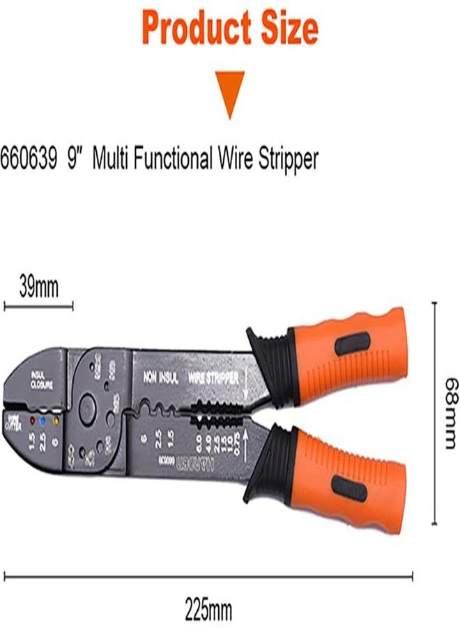 Harden 9" Multi Functional Wire Stripper, Cable Wire Cutter Stripper - 660639 - Image 5